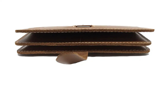 Italic UniSex Knot Wallet-Fabric Less Pull Up Leather