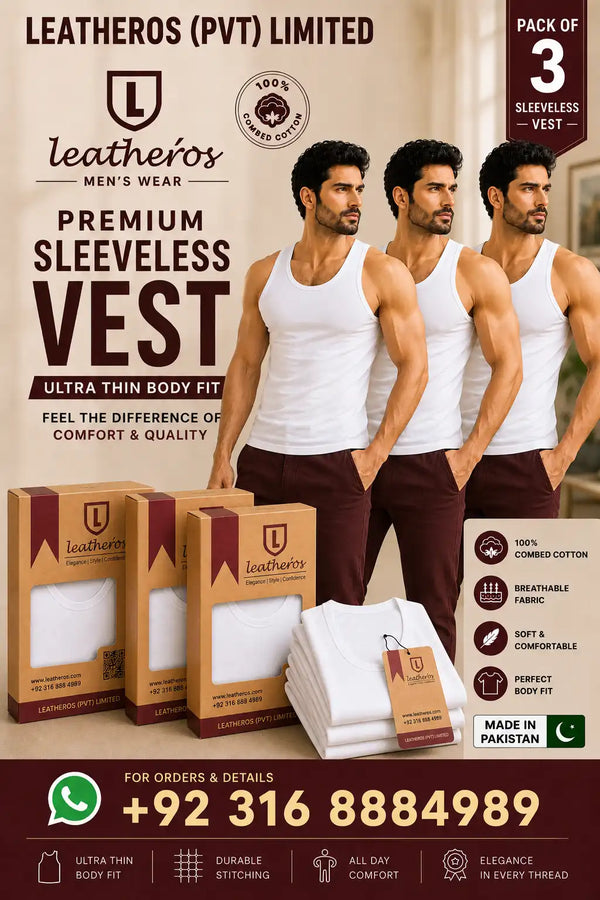 Men Vest Pack of 3 (S/M/L), Sleeve-Less