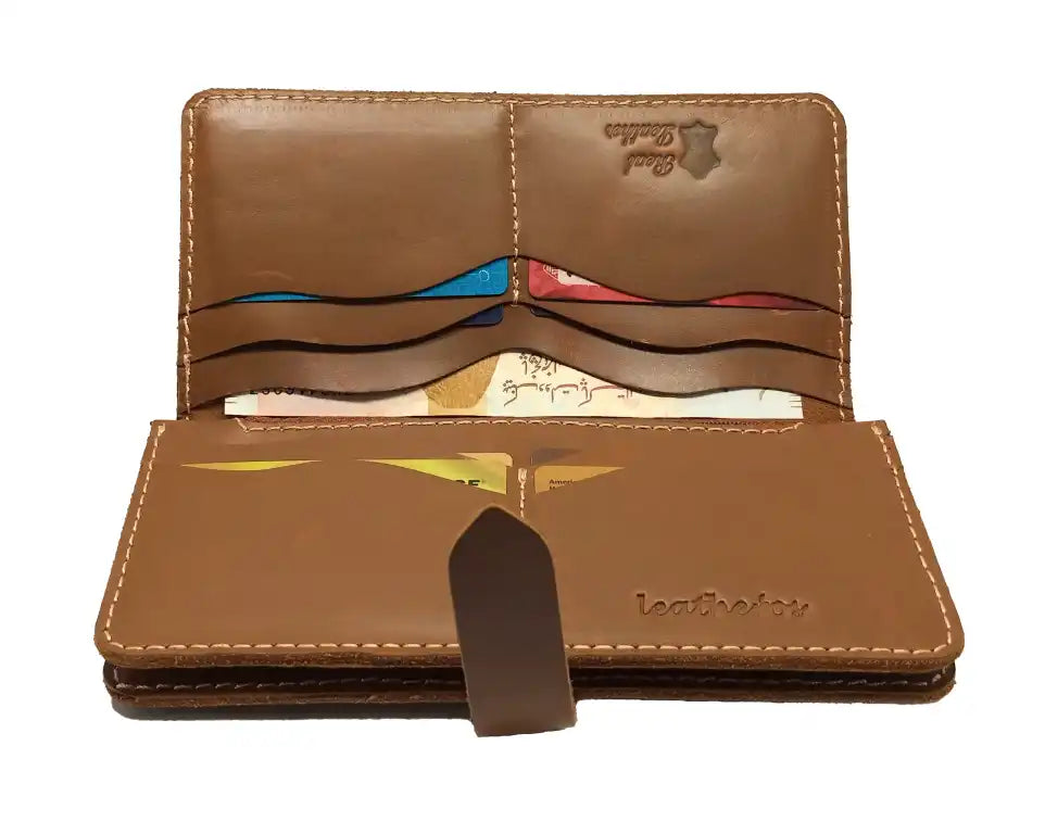 Italic UniSex Knot Wallet-Fabric Less Pull Up Leather