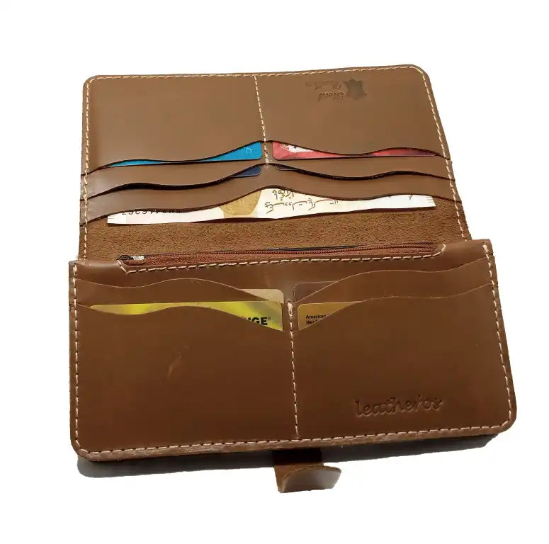 Italic UniSex Knot Wallet-Fabric Less Pull Up Leather