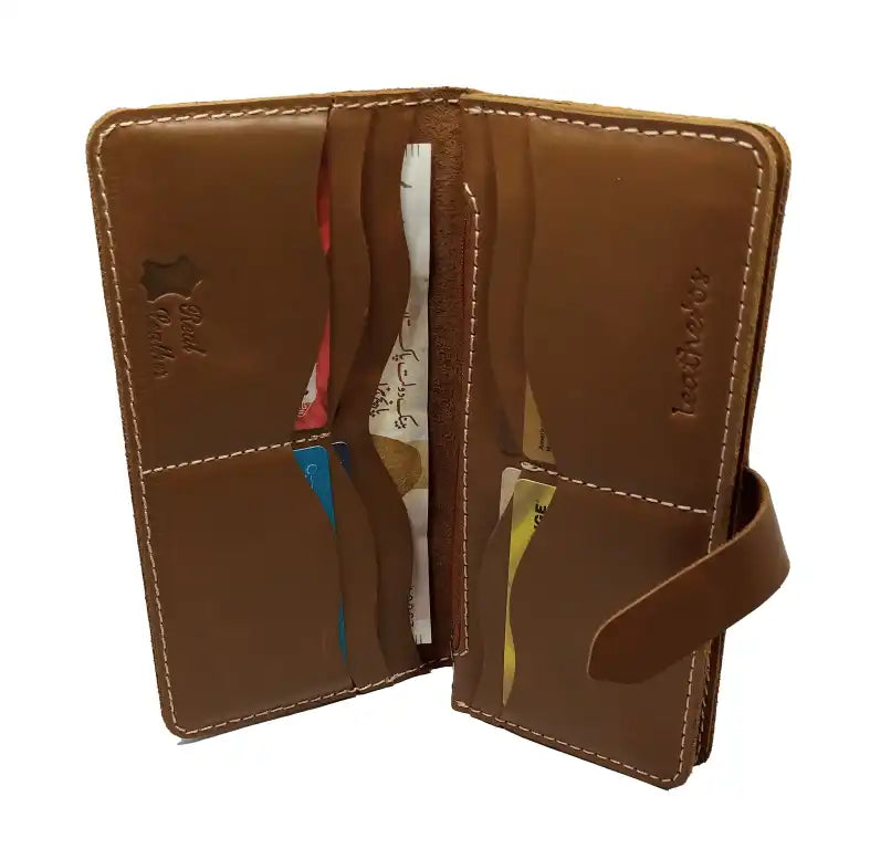 Italic UniSex Knot Wallet-Fabric Less Pull Up Leather